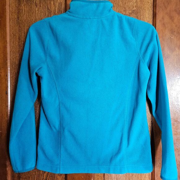Womens Turquoise Blue ¼ Zip Fleece Sweater Small Cozy Activewear Pullover - Picture 2 of 5